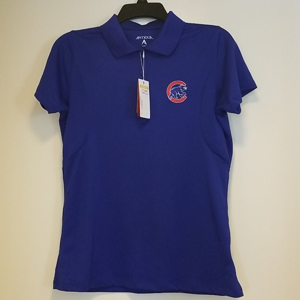 Cubs MLB Women's Antigua golf polo Royal Size Small NWT